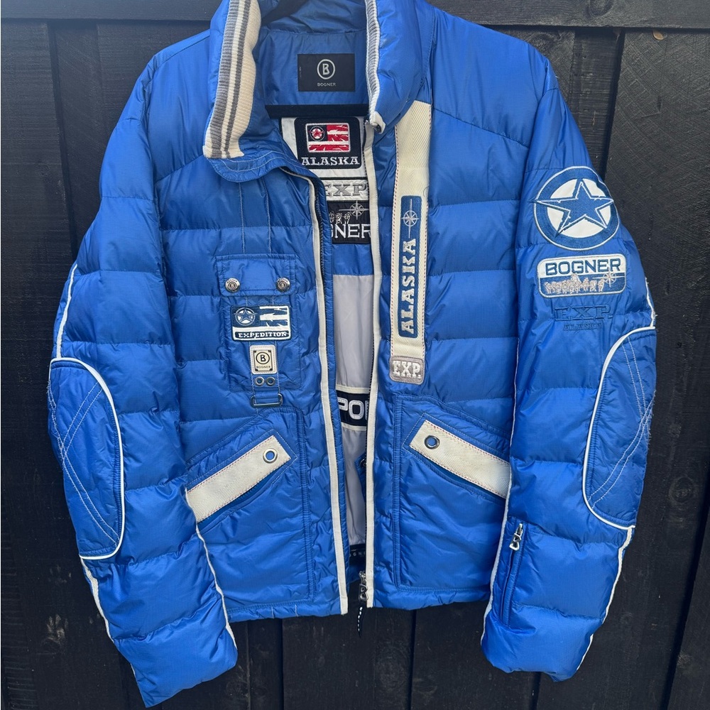 Bogner Alaska Expedition Down Jacket Men’s M Blue Ski Puffer EU 48 US 38